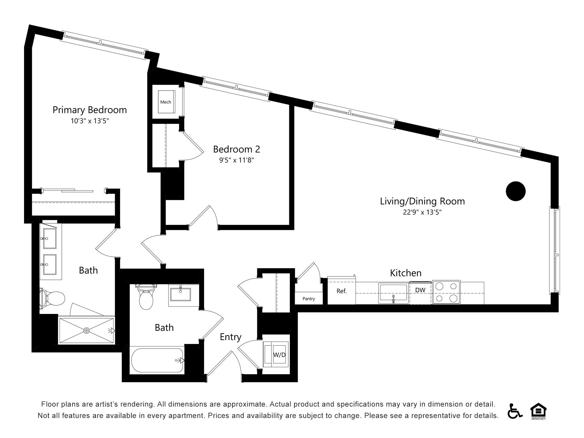 Floor plan layout diagram for B20